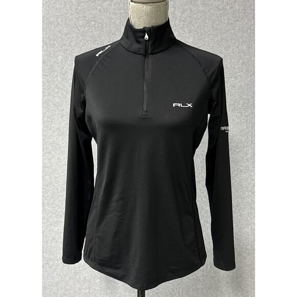 RLX Ralph Lauren Black Quarter Zip Performance Top Women’s Small TPC Sawgrass - Picture 1 of 12